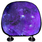 Purple Stars Nebula Galaxy Space Print Car Headrest Covers