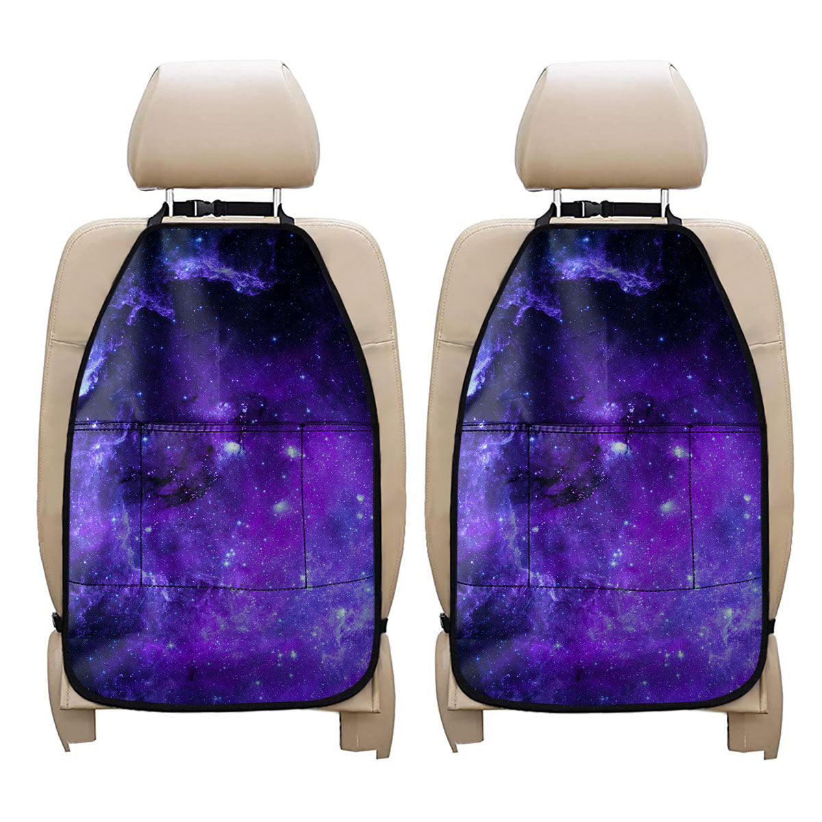 Purple Stars Nebula Galaxy Space Print Car Seat Organizers