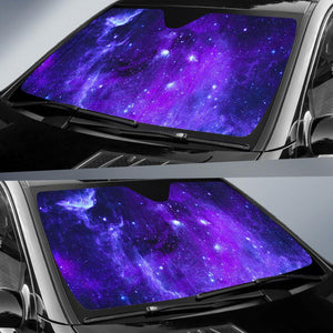 Purple Stars Nebula Galaxy Space Print Car Sun Shade GearFrost