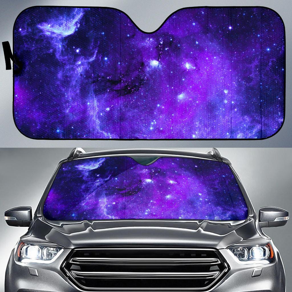 Purple Stars Nebula Galaxy Space Print Car Sun Shade GearFrost