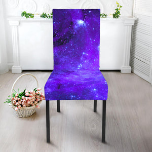 Purple Stars Nebula Galaxy Space Print Dining Chair Slipcover