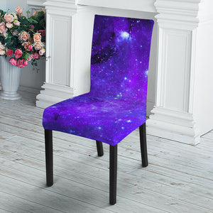 Purple Stars Nebula Galaxy Space Print Dining Chair Slipcover