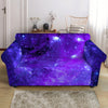 Purple Stars Nebula Galaxy Space Print Loveseat Slipcover