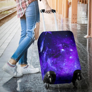 Purple Stars Nebula Galaxy Space Print Luggage Cover GearFrost