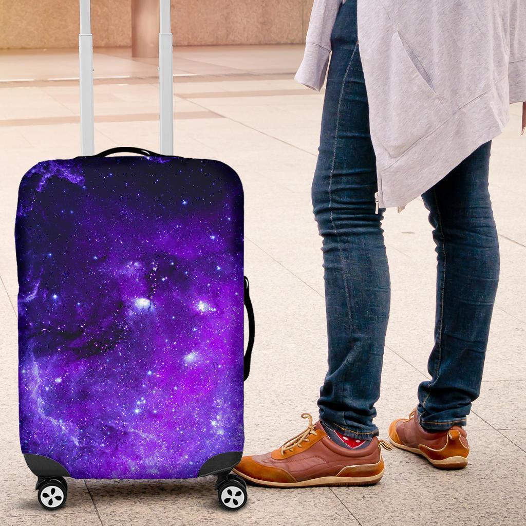 Purple Stars Nebula Galaxy Space Print Luggage Cover GearFrost