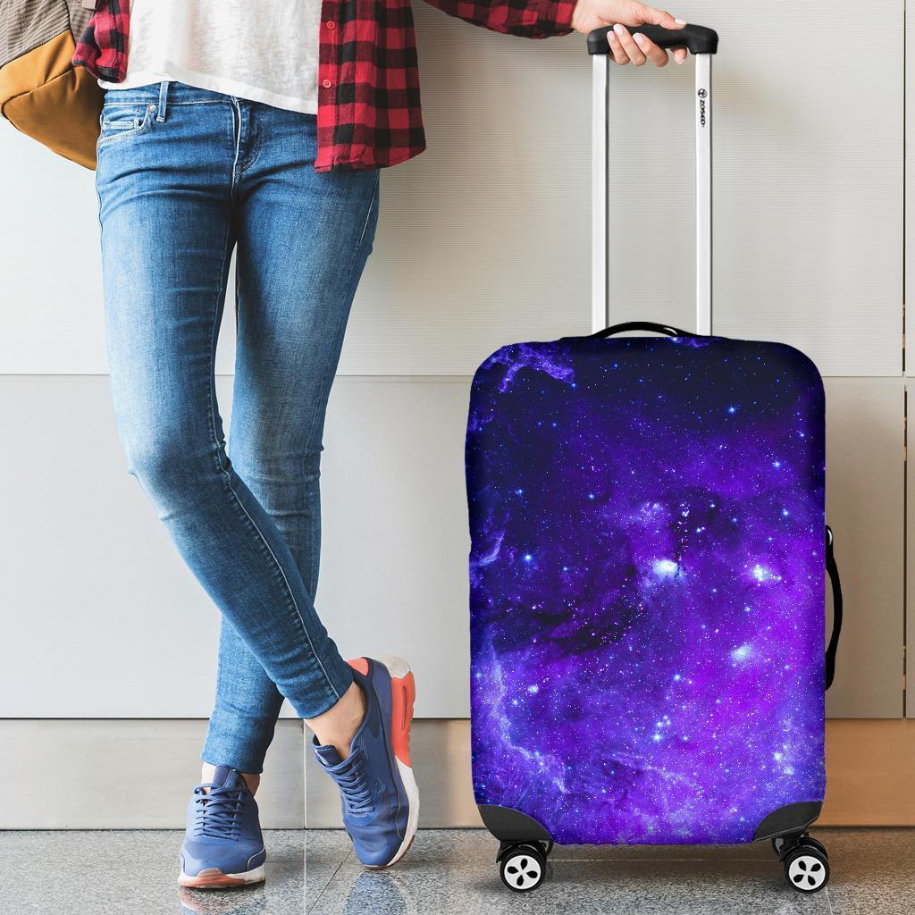 Purple Stars Nebula Galaxy Space Print Luggage Cover GearFrost