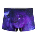 Purple Stars Nebula Galaxy Space Print Men's Boxer Briefs