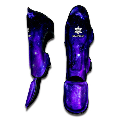 Purple Stars Nebula Galaxy Space Print Muay Thai Shin Guard