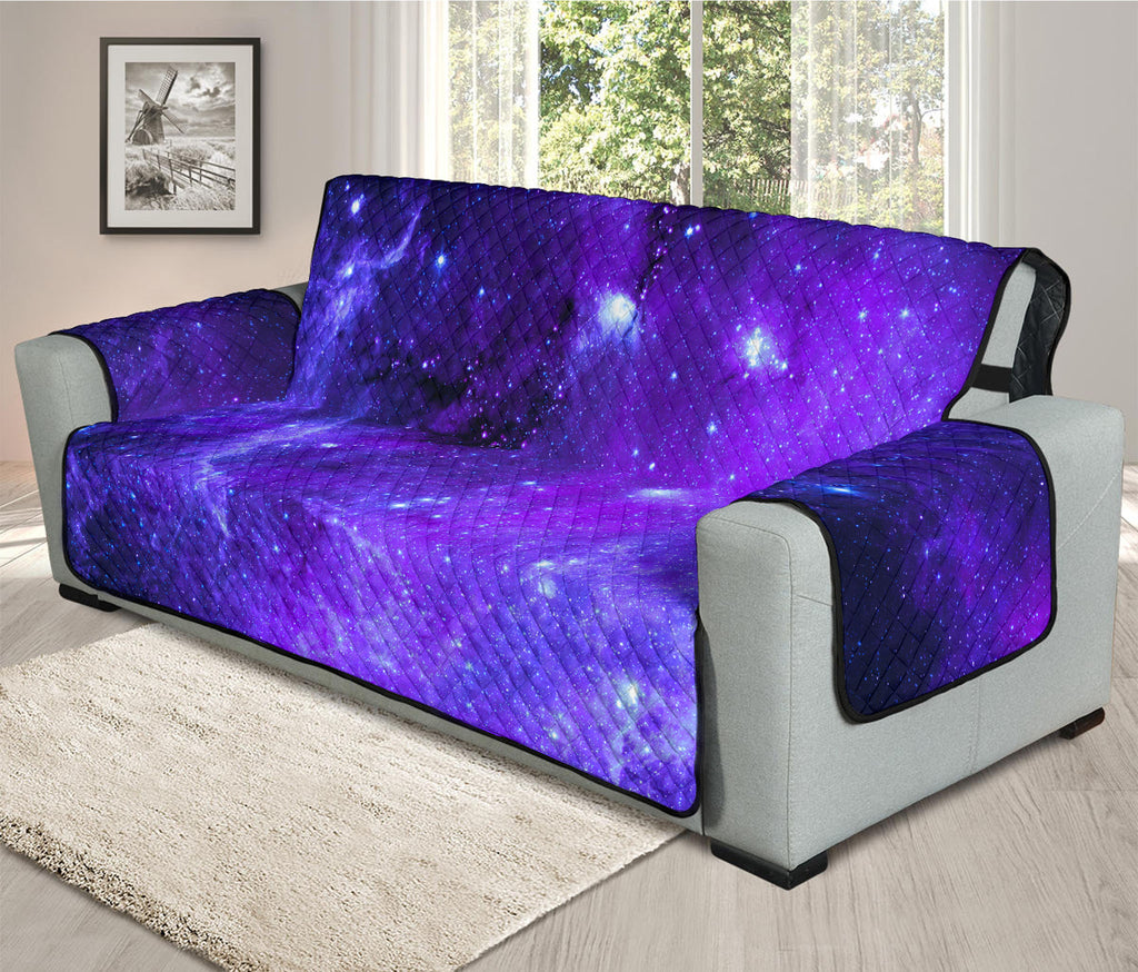 Purple Stars Nebula Galaxy Space Print Oversized Sofa Protector