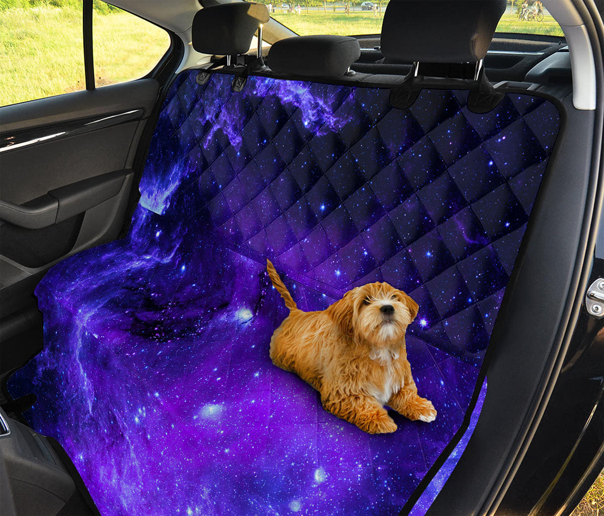 Purple Stars Nebula Galaxy Space Print Pet Car Back Seat Cover