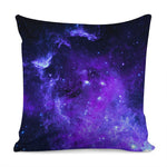 Purple Stars Nebula Galaxy Space Print Pillow Cover