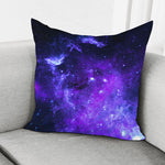 Purple Stars Nebula Galaxy Space Print Pillow Cover