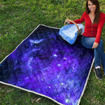 Purple Stars Nebula Galaxy Space Print Quilt