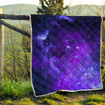 Purple Stars Nebula Galaxy Space Print Quilt