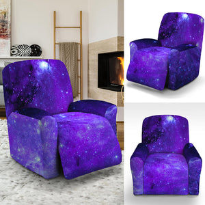 Purple Stars Nebula Galaxy Space Print Recliner Slipcover