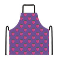 Purple Strawberry Pattern Print Apron