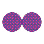 Purple Strawberry Pattern Print Car Coasters