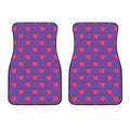 Purple Strawberry Pattern Print Front Car Floor Mats
