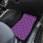 Purple Strawberry Pattern Print Front Car Floor Mats