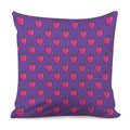 Purple Strawberry Pattern Print Pillow Cover