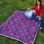Purple Strawberry Pattern Print Quilt