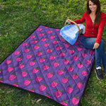 Purple Strawberry Pattern Print Quilt