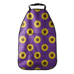 Purple Sunflower Pattern Print Car Seat Organizers