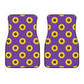 Purple Sunflower Pattern Print Front Car Floor Mats