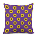 Purple Sunflower Pattern Print Pillow Cover