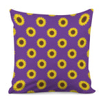 Purple Sunflower Pattern Print Pillow Cover