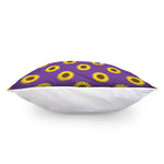 Purple Sunflower Pattern Print Pillow Cover