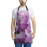 Purple Sweet Pea Print Apron