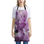 Purple Sweet Pea Print Apron