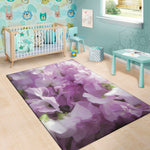 Purple Sweet Pea Print Area Rug