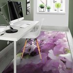 Purple Sweet Pea Print Area Rug