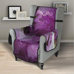 Purple Sweet Pea Print Armchair Protector