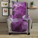 Purple Sweet Pea Print Armchair Protector