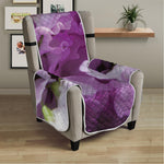 Purple Sweet Pea Print Armchair Protector