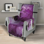 Purple Sweet Pea Print Armchair Protector