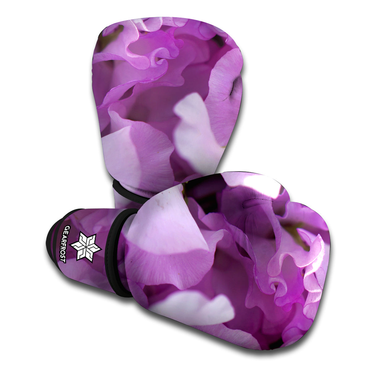 Purple Sweet Pea Print Boxing Gloves