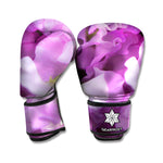 Purple Sweet Pea Print Boxing Gloves