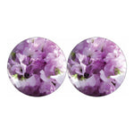 Purple Sweet Pea Print Car Coasters