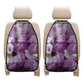 Purple Sweet Pea Print Car Seat Organizers