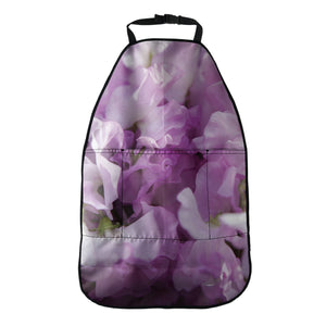 Purple Sweet Pea Print Car Seat Organizers