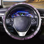 Purple Sweet Pea Print Car Steering Wheel Cover