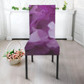 Purple Sweet Pea Print Dining Chair Slipcover