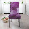 Purple Sweet Pea Print Dining Chair Slipcover