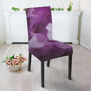 Purple Sweet Pea Print Dining Chair Slipcover