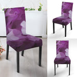 Purple Sweet Pea Print Dining Chair Slipcover