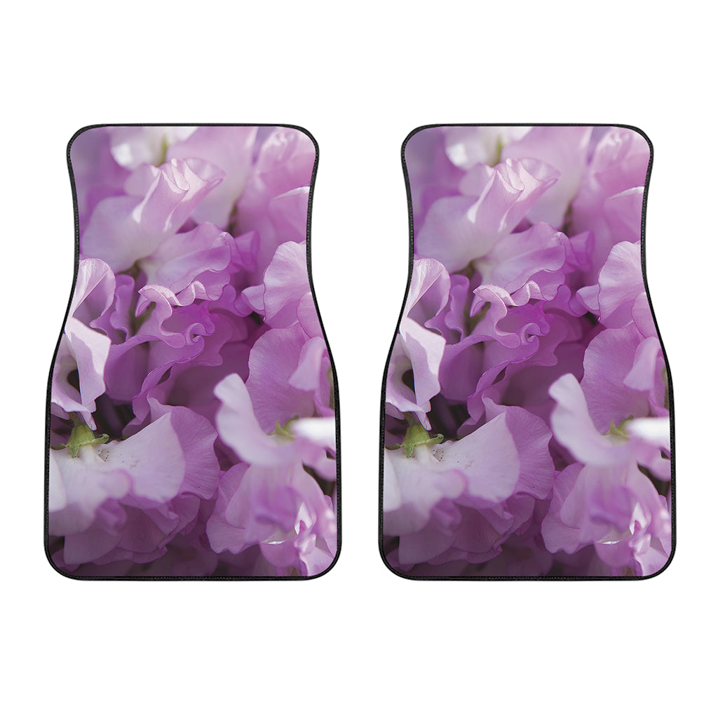 Purple Sweet Pea Print Front Car Floor Mats